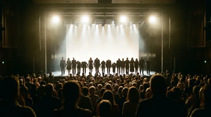 A cast takes its bow to a standing ovation